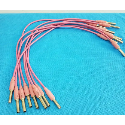 Pink insulated trompeter 14949-pcw-24-75 ohm video patch cord with metallic connectors lot of 08