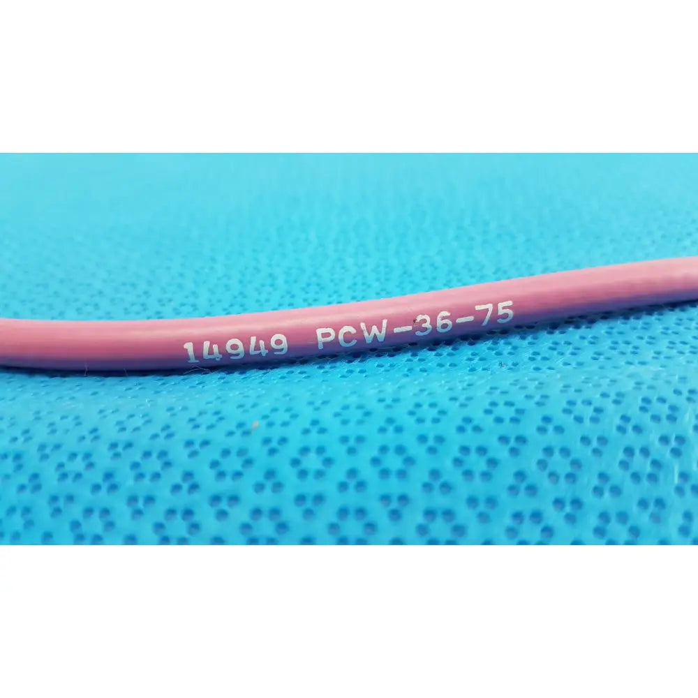 Pink insulated trompeter 14949-pcw-36-75 ohm video patch cord with white printed markings for video connections