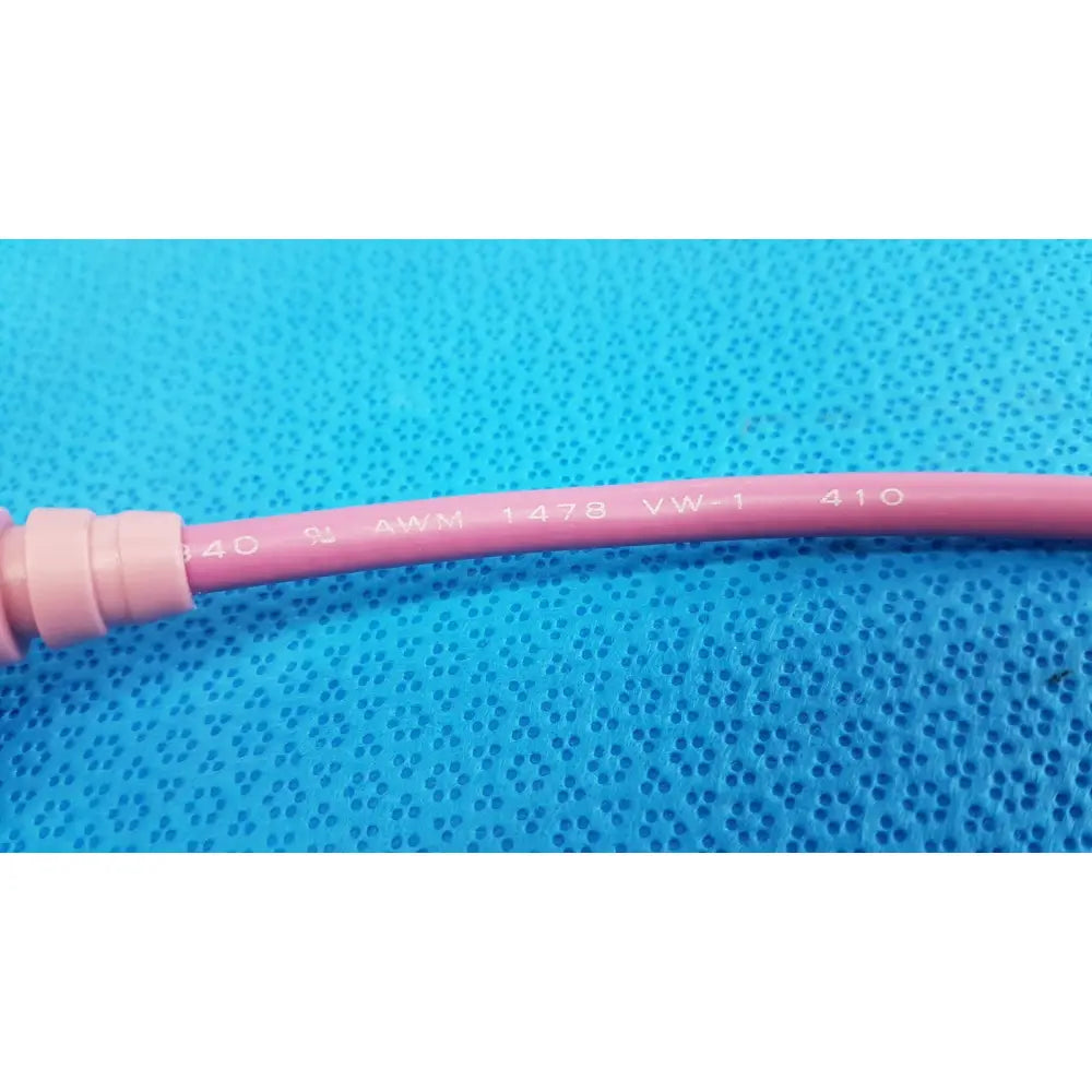 Pink insulated trompeter 14949-pcw-36-75 ohm video patch cord with white printed markings for video applications