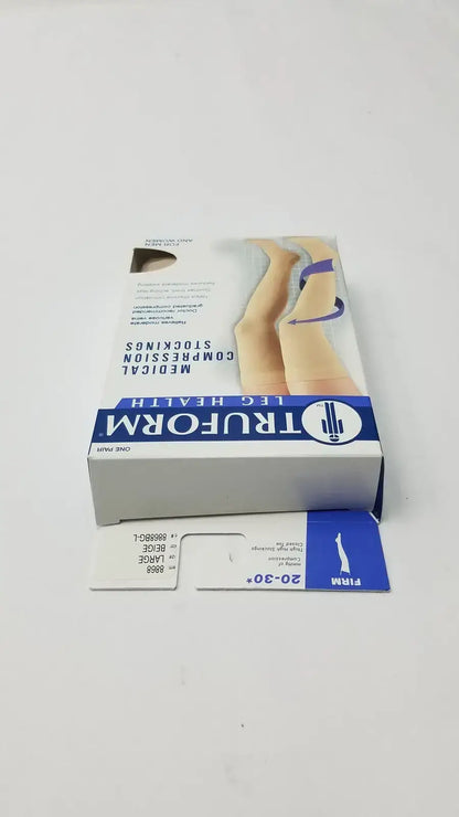 Truform Leg Health Large Medical Compressiion Stockiings, Beige 20-30 Compression Stockings, new product photo 3