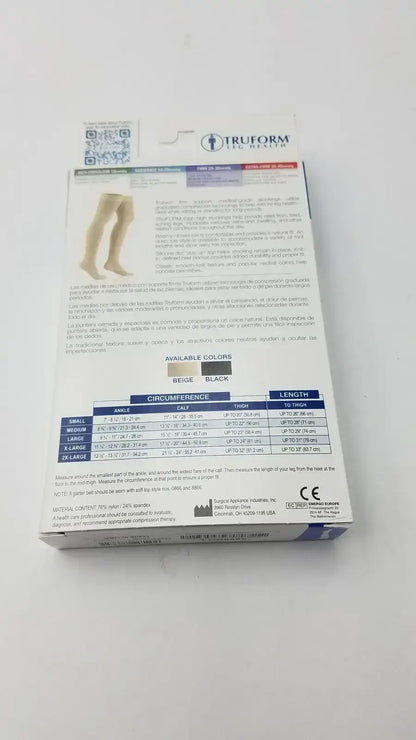 Truform Leg Health Large Medical Compressiion Stockiings, Beige 20-30 Compression Stockings, second-hand product photo 5