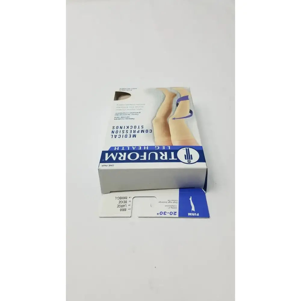 Truform Leg Health Large Medical Compressiion Stockiings, Beige 20-30 Compression Stockings, new product photo 3