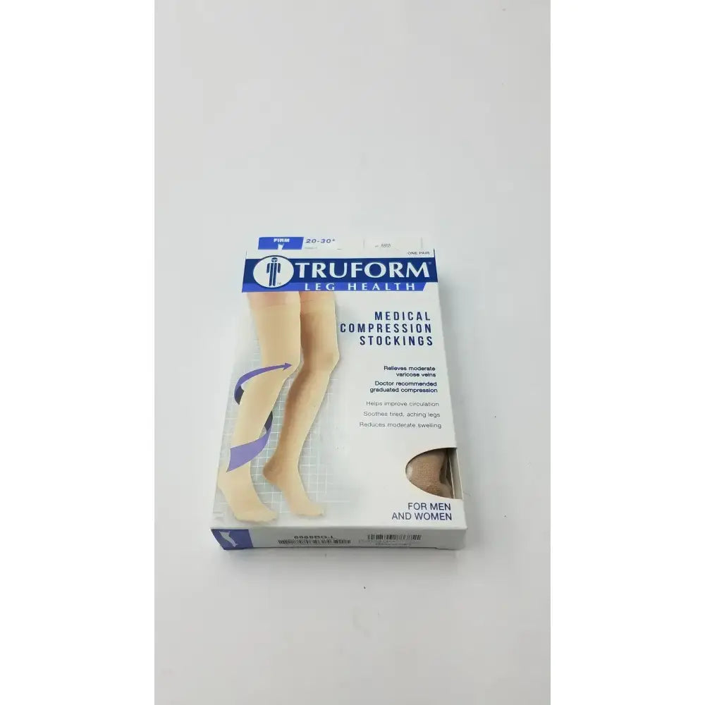 Truform Leg Health Large Medical Compressiion Stockiings, Beige 20-30 Compression Stockings, new product photo 1