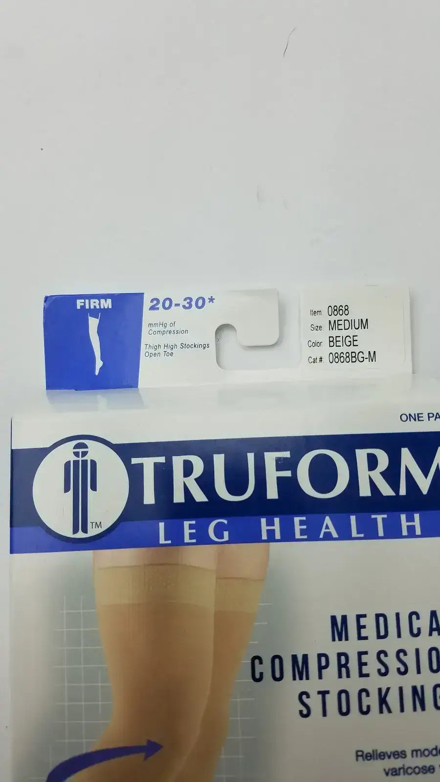 Truform Leg Health Medium Medical Compressiion Stockiings, Black 20-30 Compression Stockings, new product photo 10