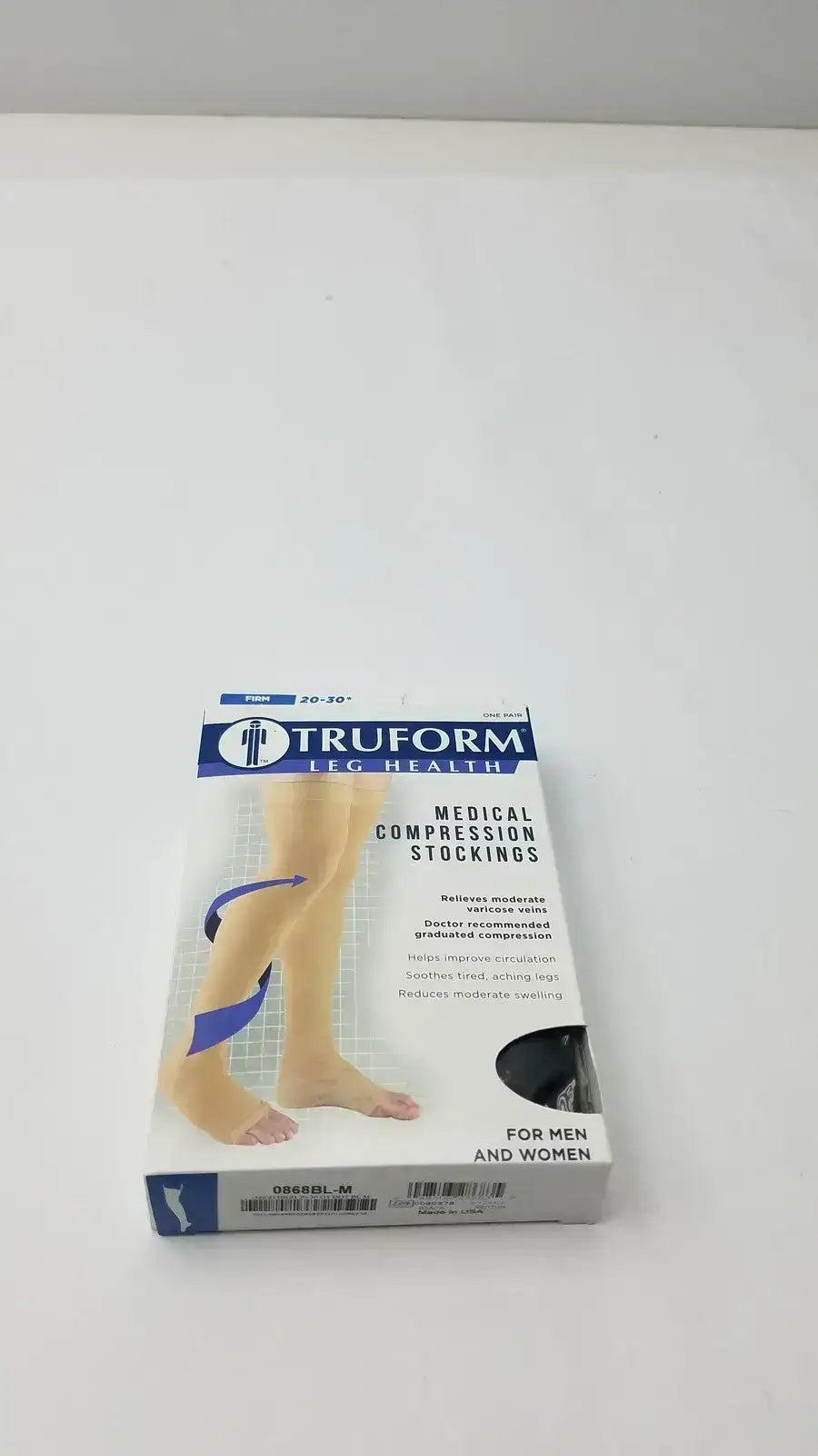 Truform Leg Health Medium Medical Compressiion Stockiings, Black 20-30 Compression Stockings, second-hand product photo 6