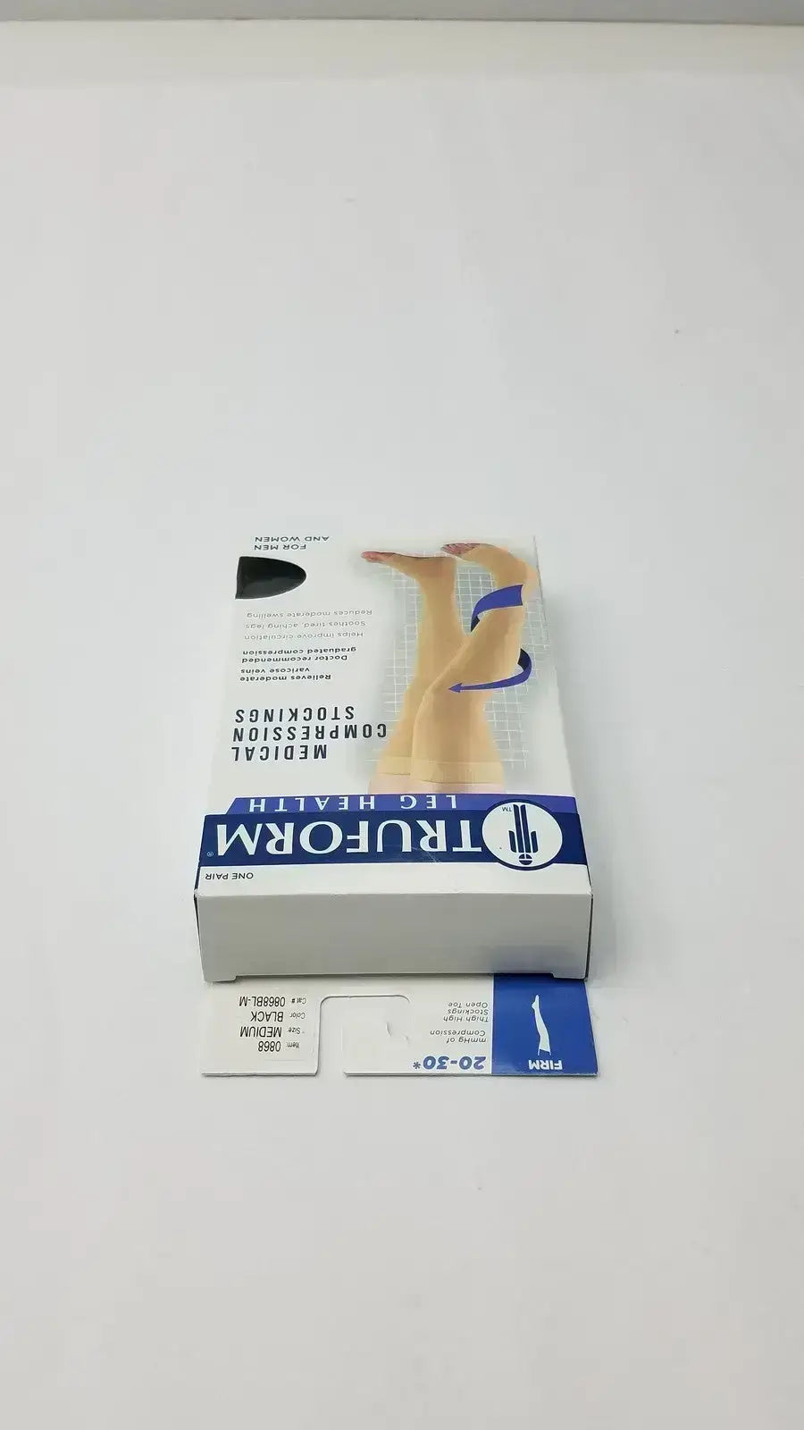 Truform Leg Health Medium Medical Compressiion Stockiings, Black 20-30 Compression Stockings, new product photo 4