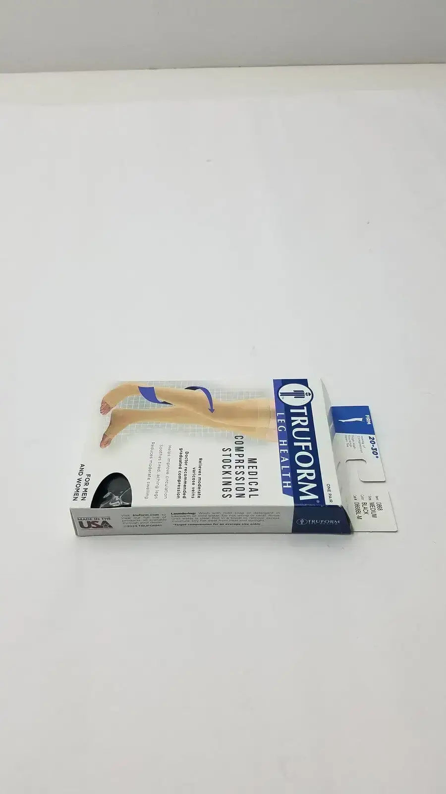 Truform Leg Health Medium Medical Compressiion Stockiings, Black 20-30 Compression Stockings, new product photo 3