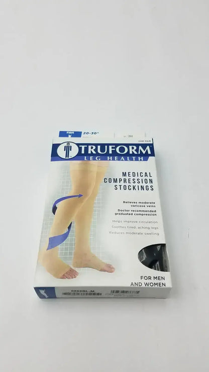 Truform Leg Health Medium Medical Compressiion Stockiings, Black 20-30 Compression Stockings, new product photo 1