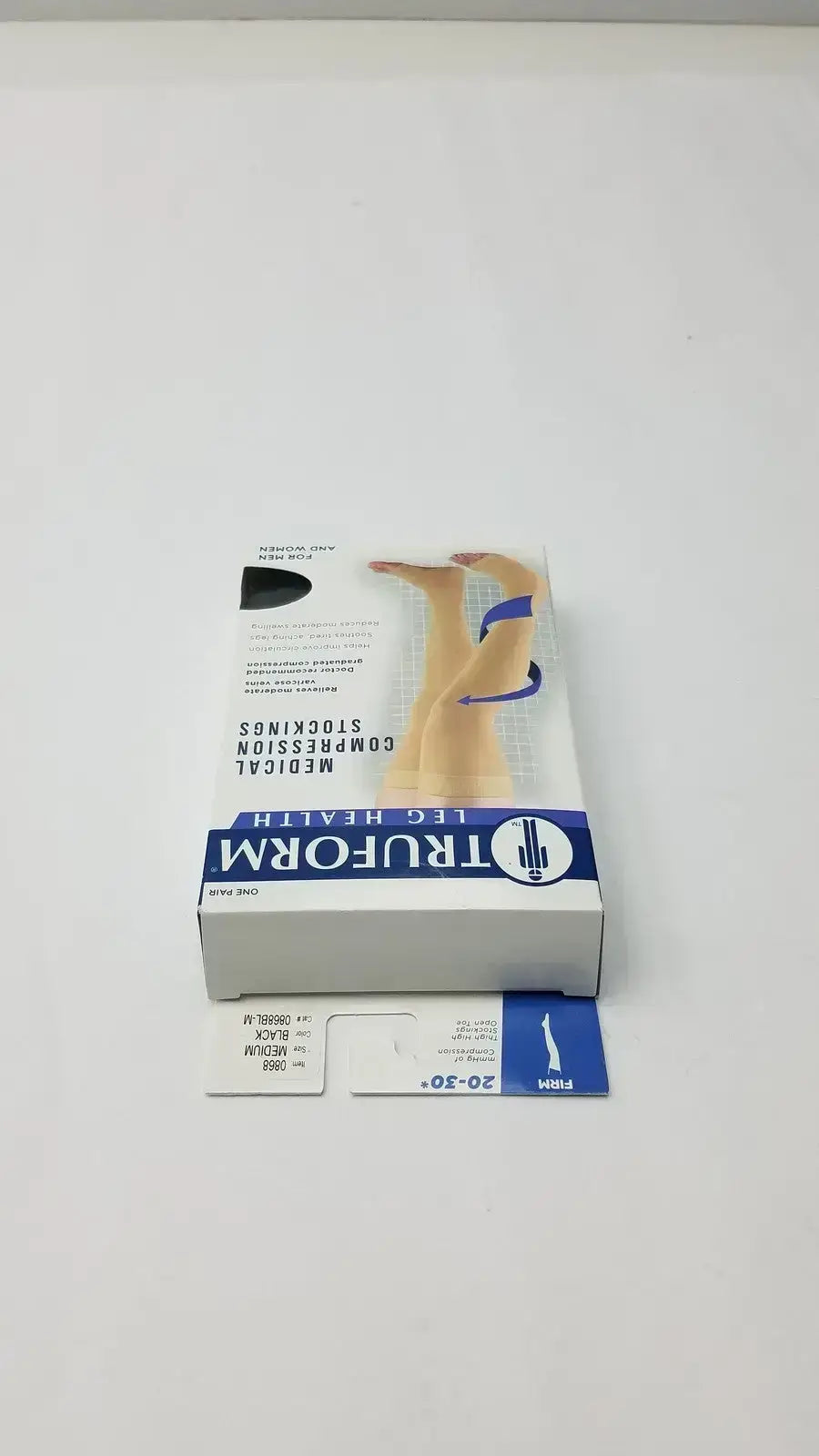 Truform Leg Health Medium Medical Compressiion Stockiings, Black 20-30 Compression Stockings, new product photo 4