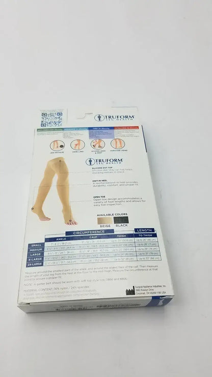 Truform Leg Health Medium Medical Compressiion Stockiings, Black 20-30 Compression Stockings, new product photo 7