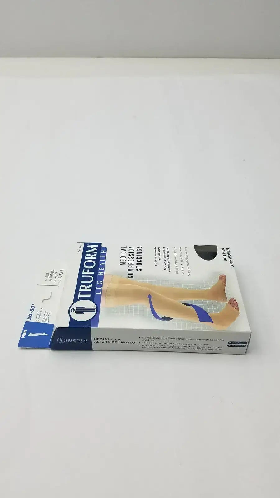 Truform Leg Health Medium Medical Compressiion Stockiings, Black 20-30 Compression Stockings, second-hand product photo 5