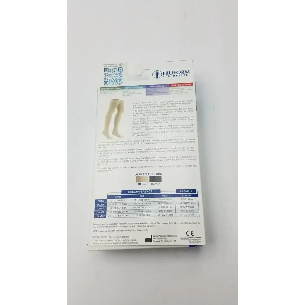 Truform Leg Health X-Large Medical Compressiion Stockiings, Beige 20-30 Compression Stockings, new product photo 5