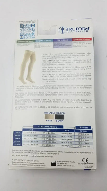Truform Leg Health X-Large Medical Compressiion Stockiings, Beige 20-30 Compression Stockings, new product photo 6
