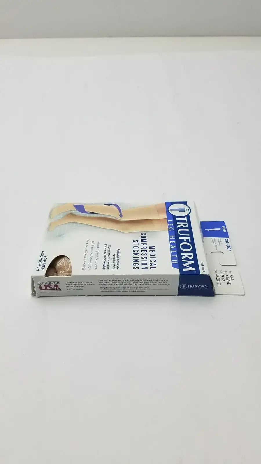 Truform Leg Health X-Large Medical Compressiion Stockiings, Beige 20-30 Compression Stockings, new product photo 4