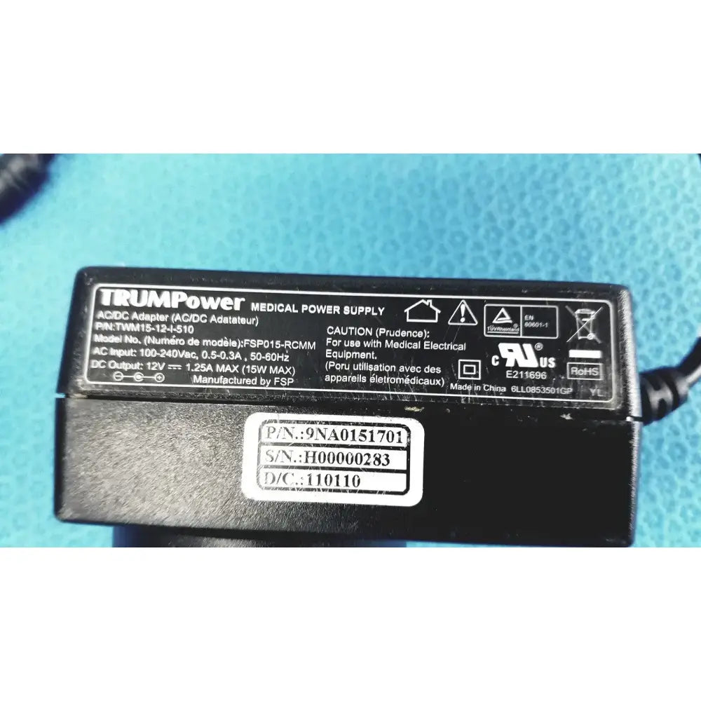 TrumPower Medical Power Supply AC/DC Adapter FSP015-RCMM 12V 1.25A Medical AC/DC Power Adapter, second-hand product photo 3