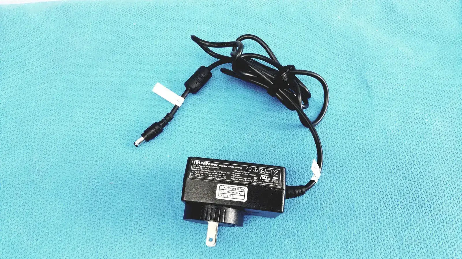 TrumPower Medical Power Supply AC/DC Adapter FSP015-RCMM 12V 1.25A Medical AC/DC Power Adapter, second-hand product photo 1