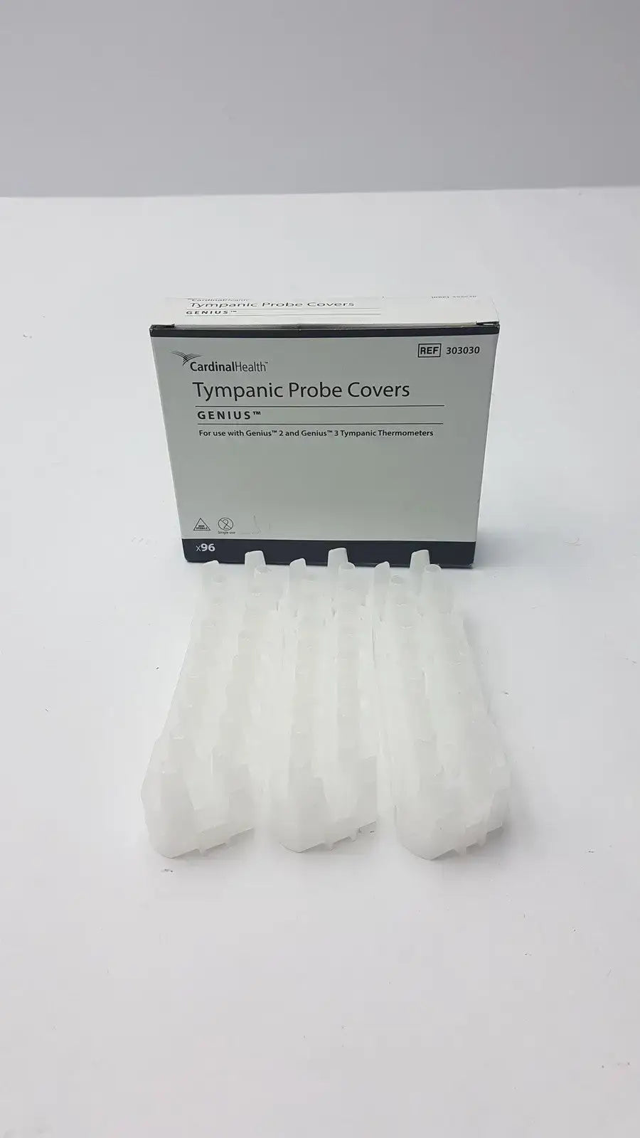 Covidien Tympanic Thermometer Probe Covers Genius Cardinal, Covidien 303030 Tympanic Thermometer Probe Covers, second-hand product photo 1