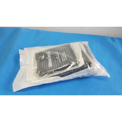 Black rectangular ultracheck blood pressure cuff adult single tube with hp fitting wrapped in clear plastic packaging