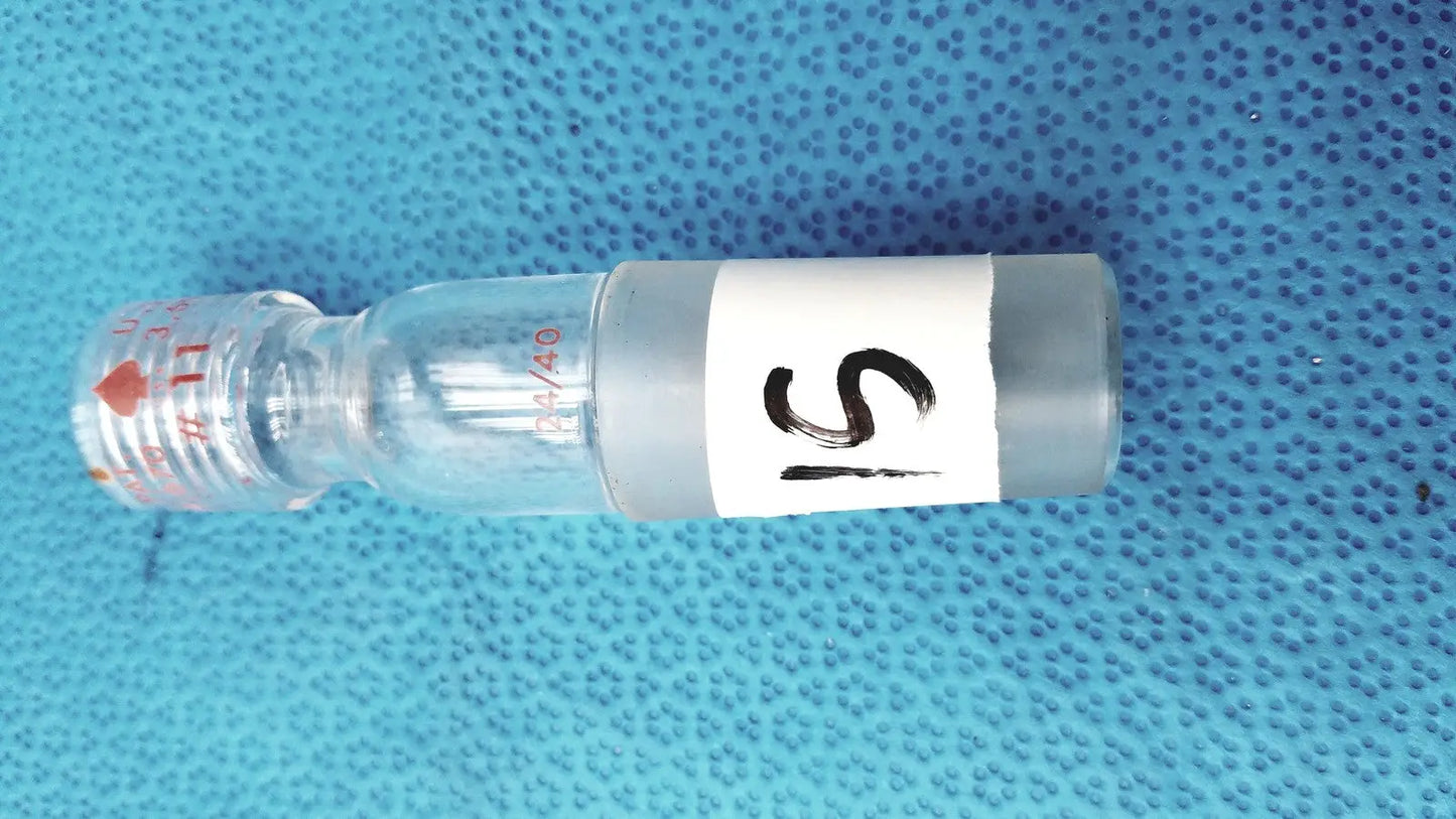 Reuse Medical Used Glass Thermometer Adapter 24/40 Inner Joint – Mini Thread, Made in USA Lab Flasks, second-hand product photo 1