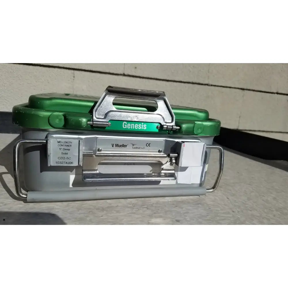 Reuse Medical V.Mueller Genesis CareFusion Sterilization Container 5" Deep Solid CD2-5C Sterilization Trays & Cases, second-hand product photo 1