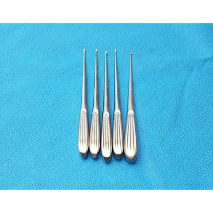 V. Mueller OS993-004 Bruns Straight Curette for Orthopedic Lot of 5 Orthopedic Curette, second-hand product photo 1
