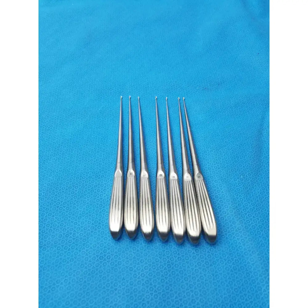 V. Mueller Spratt Bone Curette Surgical Orthopedic - Lot of 7 Bone Curette Set, second-hand product photo 1