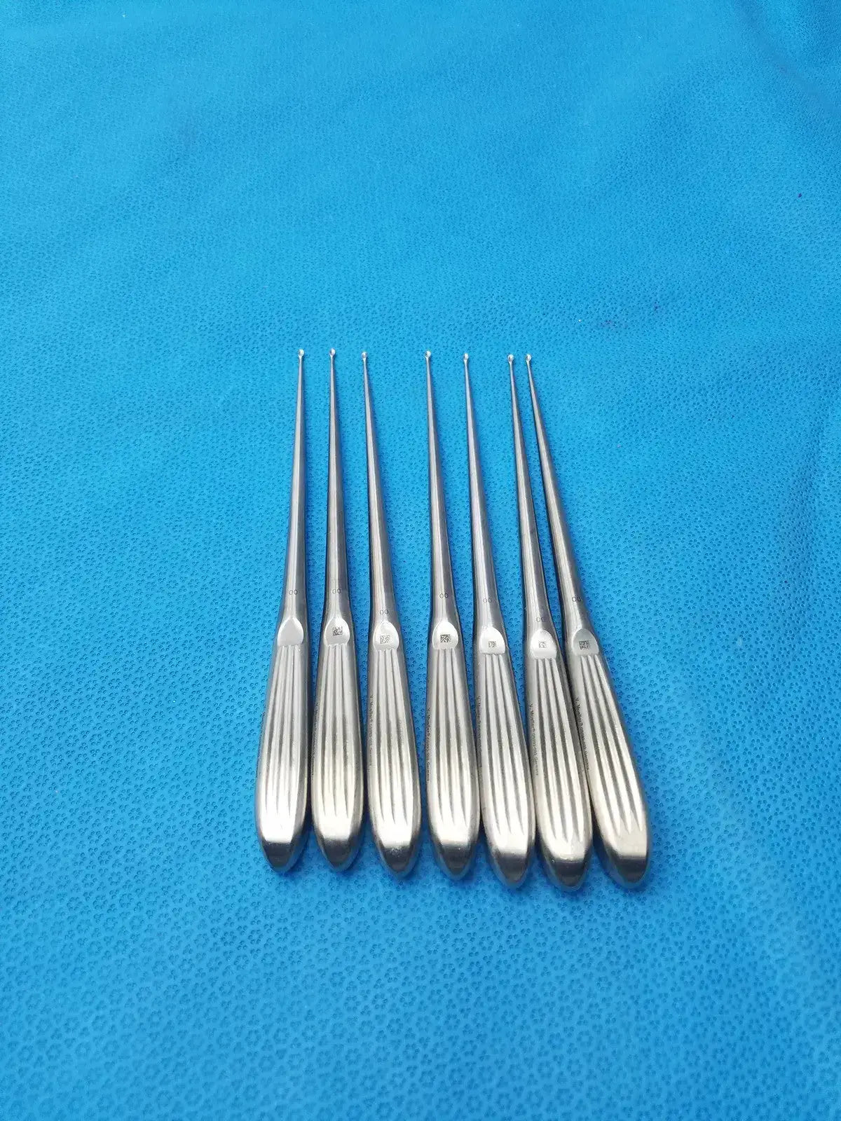 V. Mueller Spratt Bone Curette Surgical Orthopedic - Lot of 7 Bone Curette Set, second-hand product photo 1