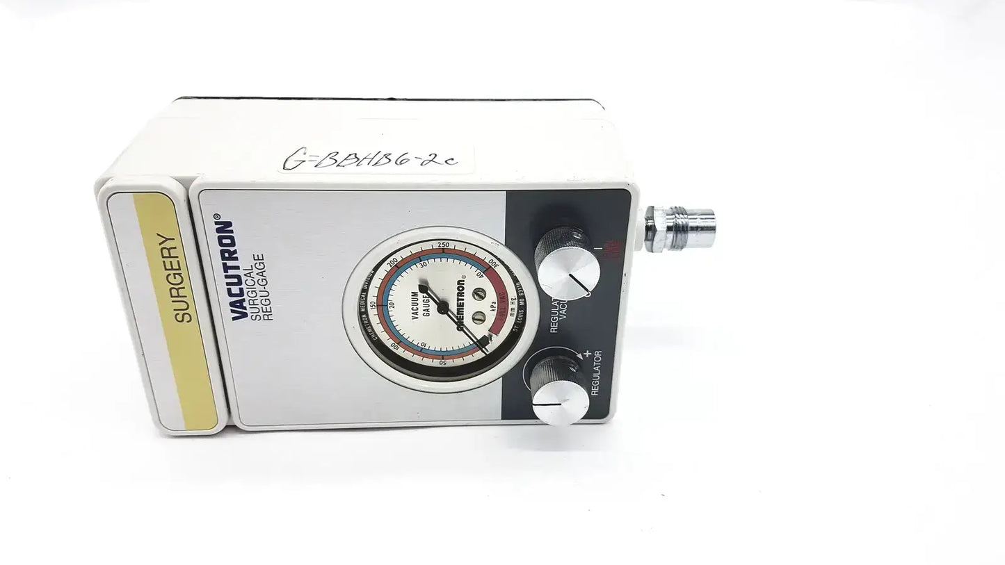 Vacutron 22040012 Surgical Regu Gage Suction Regulator Gauge, as-is (for parts) product photo 1