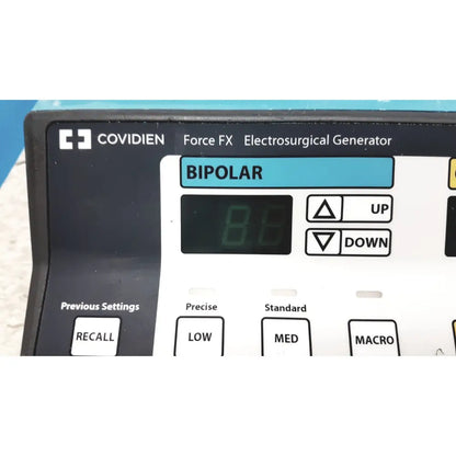 Black and white valleylab force fx-c electrosurgical unit with digital display and foot pedal for precise power control