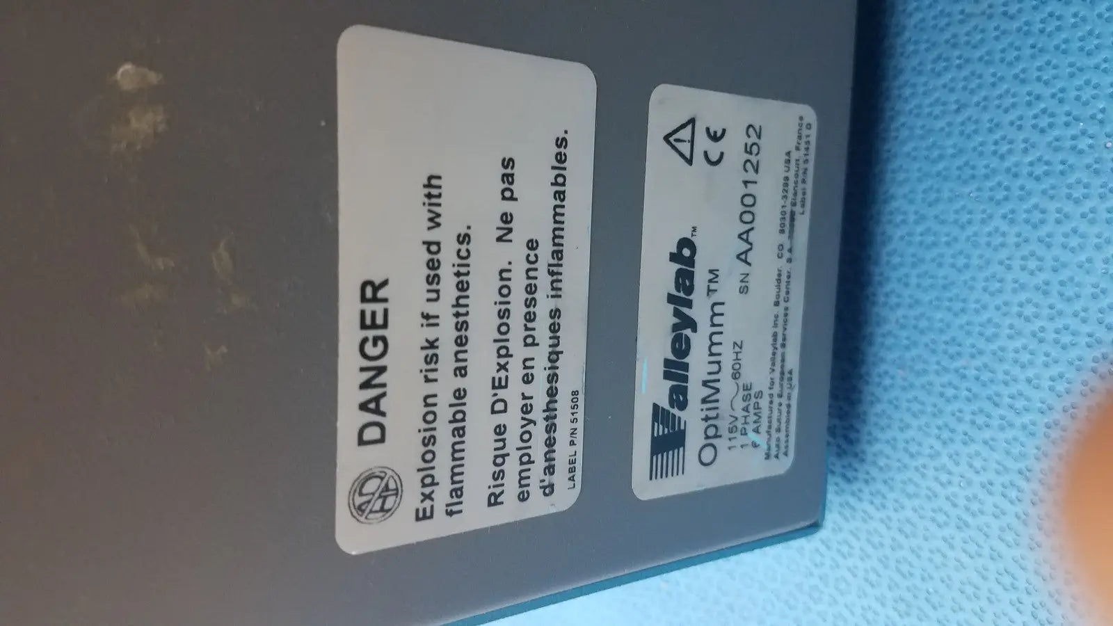 Valleylab OptiMumm Smoke Evacuator Surgical Unit 115V Medical Device Surgical Smoke Evacuator, second-hand product photo 3