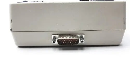 Beige plastic varian control console gm11019270 showing silver db-25 serial port connector on the back side