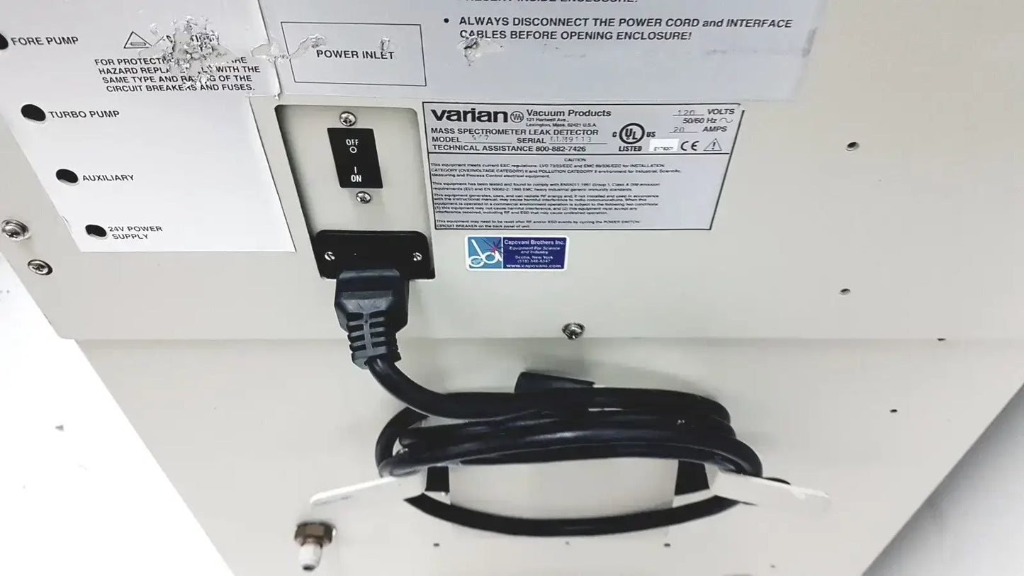 Varian Mass Spectrometer Leak Detector - Model 9A7 Mass Spectrometer Leak Detector, second-hand product photo 2
