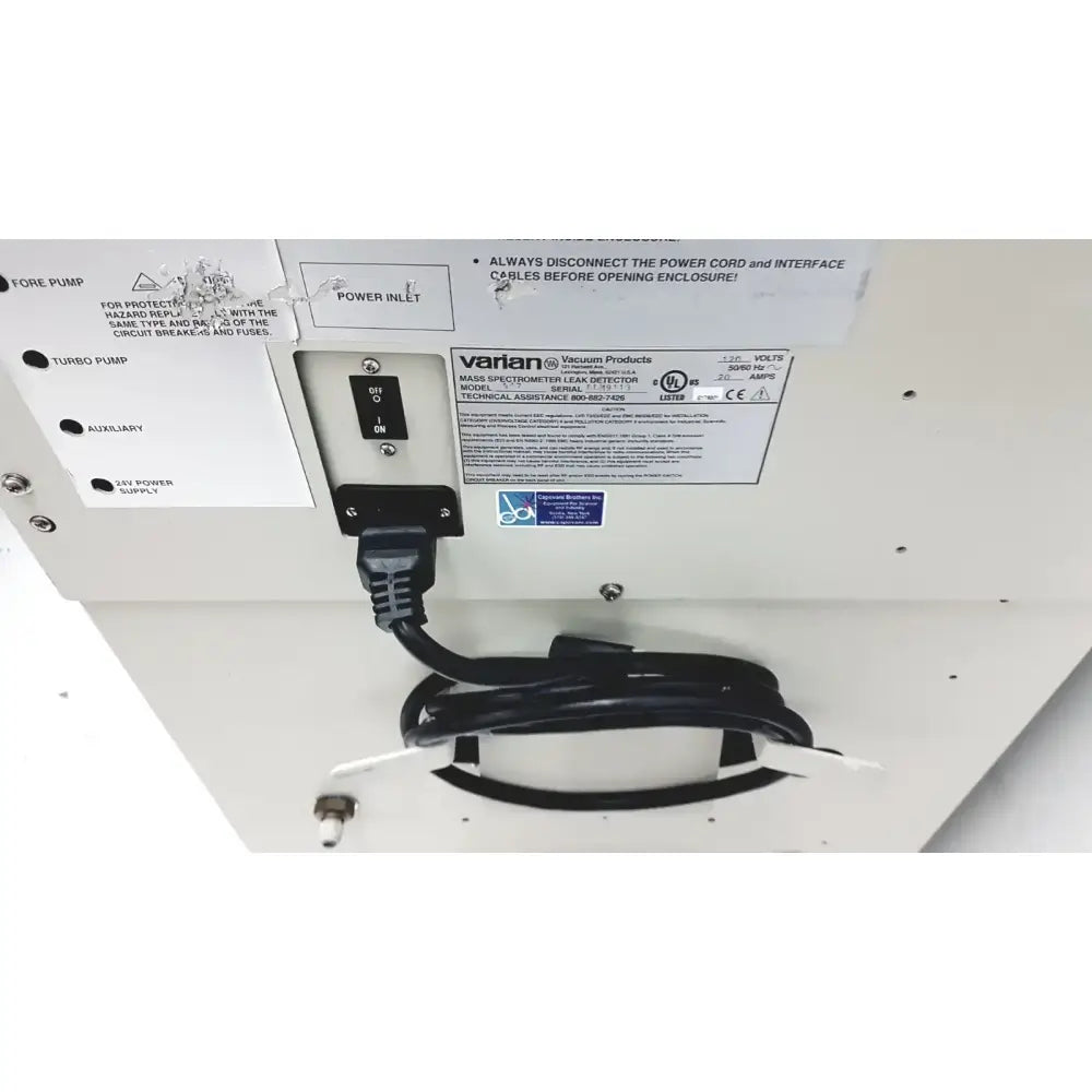 Varian Mass Spectrometer Leak Detector - Model 9A7 Mass Spectrometer Leak Detector, second-hand product photo 2