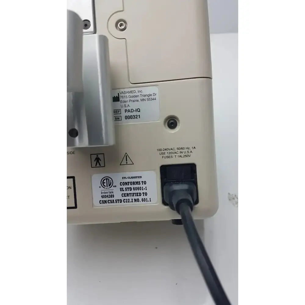 Vasmed Vasamed SensiLase Pressure Testing Monitor Ref. PAD-IQ Pressure Testing Monitor, as-is (for parts) product photo 5