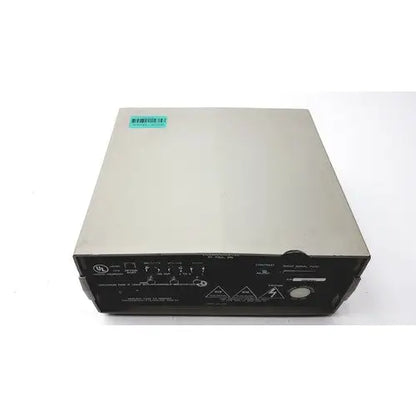 Silver metallic vasamedics laserflo blood perfusion monitor bpm2 with black control panel featuring knobs and switches