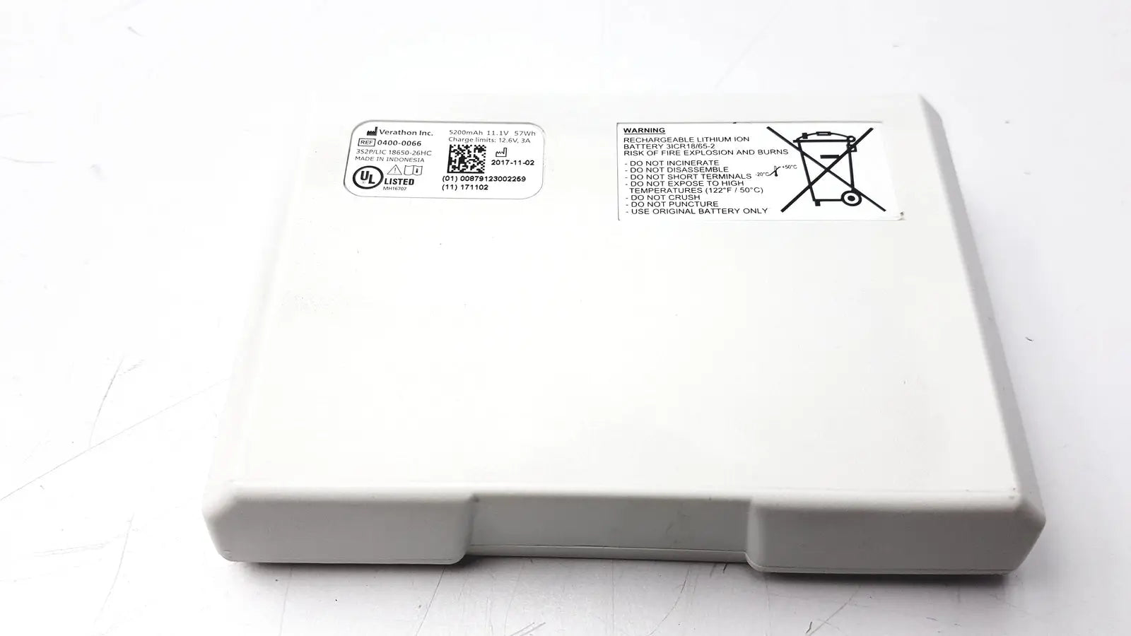 Reuse Medical Verathon 0400-0066 BVI 9400 Rechargeable Battery Pack Unit 5200mAh 11.1V Module Other Healthcare, Lab & Dental, second-hand product photo 1