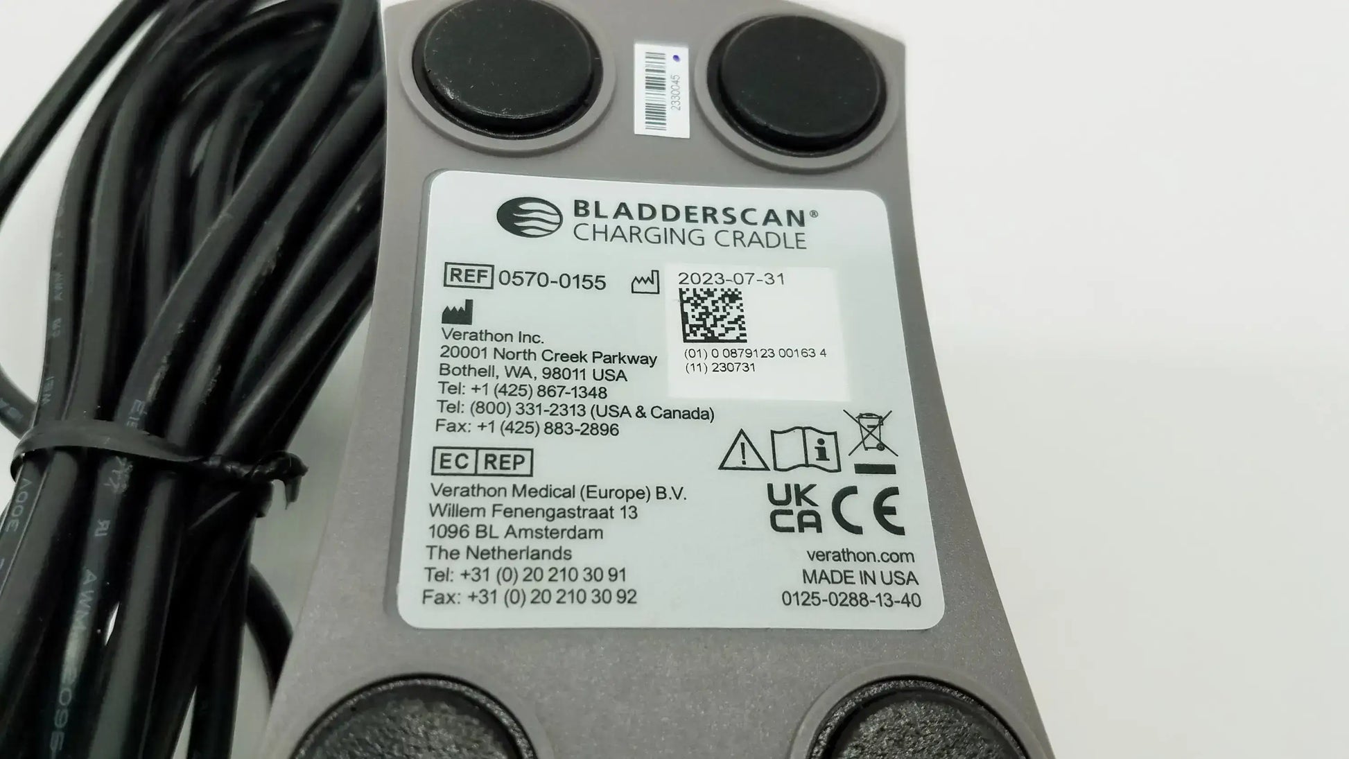 Verathon BladderScan 0570-0155 Charging Cradle With Power Supply Charging Cradle, second-hand product photo 10