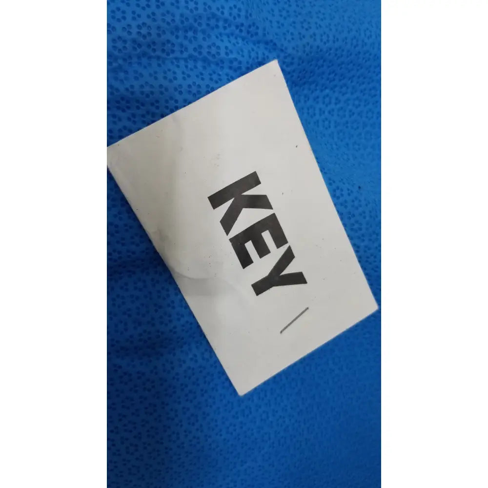 White rectangular label with bold black key text on verathon bladderscan tissue equivalent bladder phantom