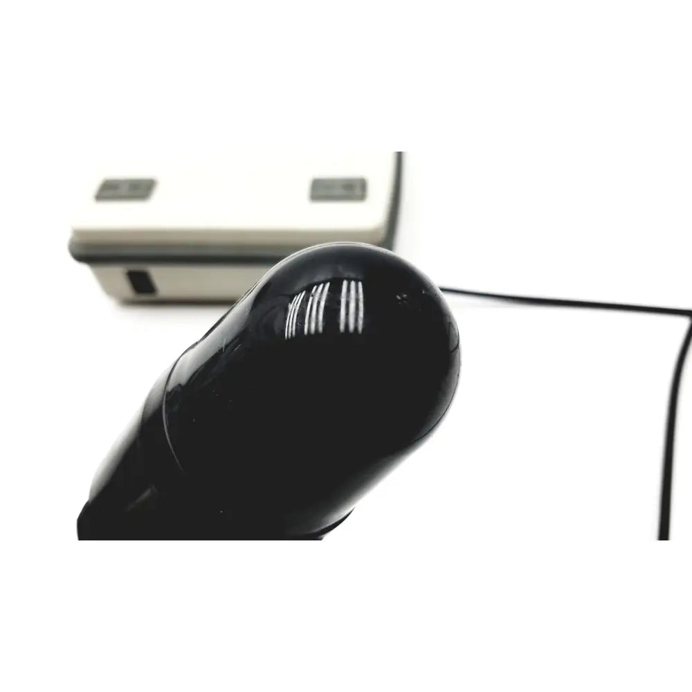 Black glossy plastic hair dryer nozzle with smooth rounded design for verathon bladderscan bvi 3000 bladder device