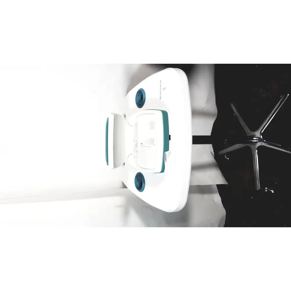 White and teal verathon bladderscan bvi motorola drone controller with circular blue buttons for bladder scanner use