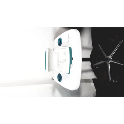 White and teal verathon bladderscan bvi motorola drone controller with circular blue buttons for bladder scanner use