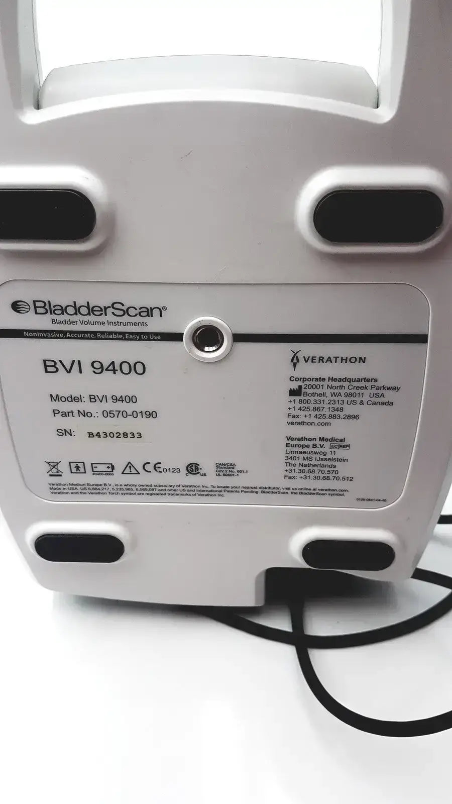 Verathon BladderScan Portable Bladder Scanner BVI 9400 Bladder Scanner, as-is (for parts) product photo 8