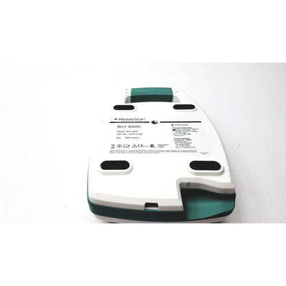 White and teal verathon bvi 9400 bladder scanner with black rubber grips model sn-b4010970 medical device