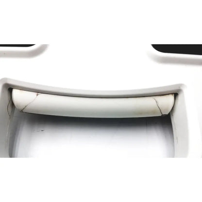 White cracked ceramic handle of verathon bvi 9400 bladder scanner probe for reuse medical applications