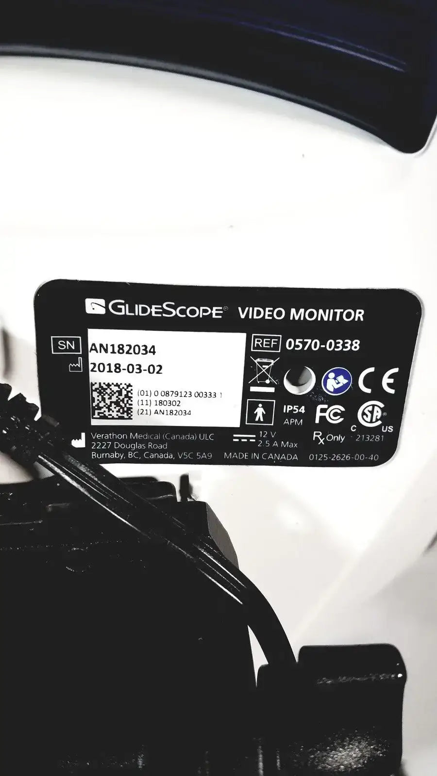 VERATHON Glidescope Cobalt AVL Monitor Video Laryngoscope Display Video Laryngoscope Monitor, second-hand product photo 6
