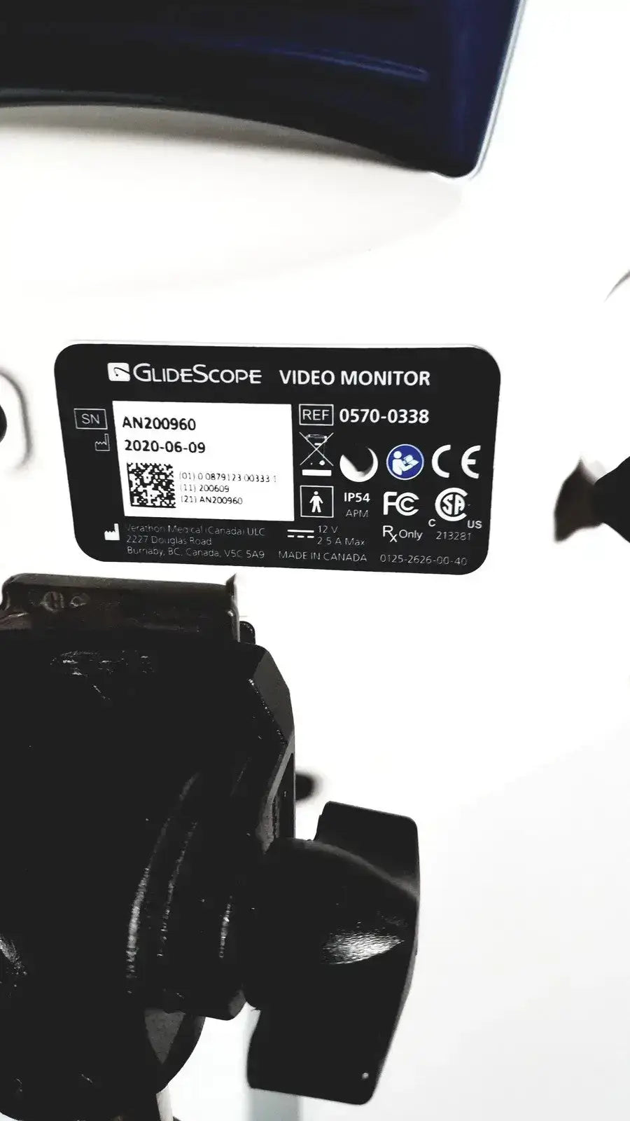 Verathon Glidescope Cobalt AVL Monitor Video Laryngoscope Display Unit Video Laryngoscope Monitor, second-hand product photo 2