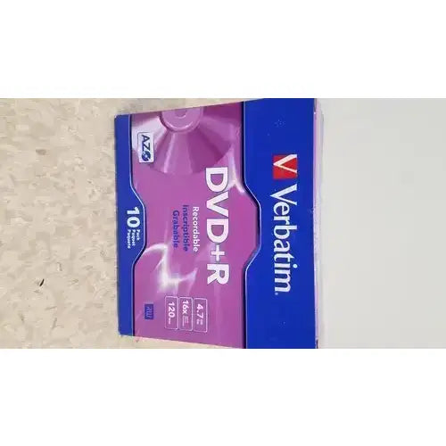 Verbatim dvd+r 10pcs Blank DVD Media, second-hand product photo 1