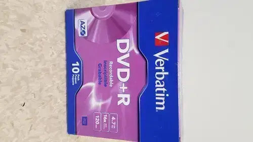Verbatim dvd+r 10pcs Blank DVD Media, second-hand product photo 1