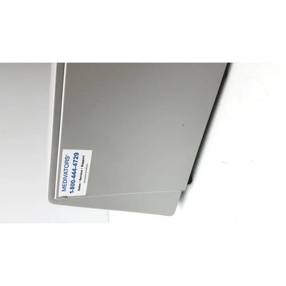 Gray medivators veriscan lt automated endoscope leak tester with white label showing brand name and contact information