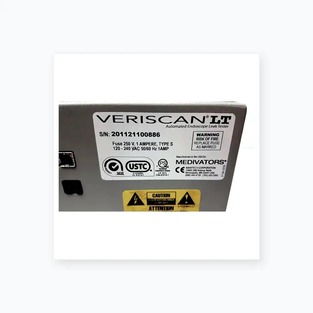 Veriscan LT Automated Endoscope Leak Tester Endoscope Leak Tester, second-hand product photo 8